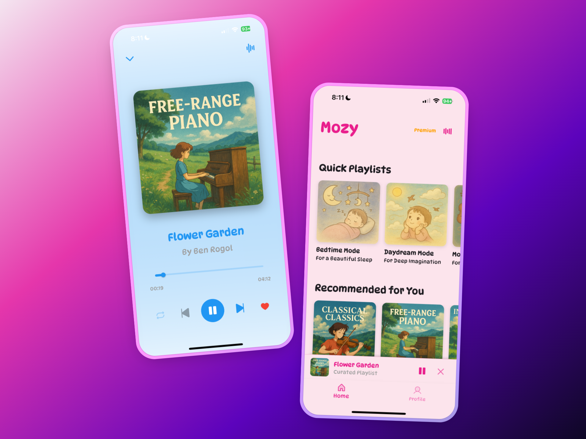 Mozy App Interface